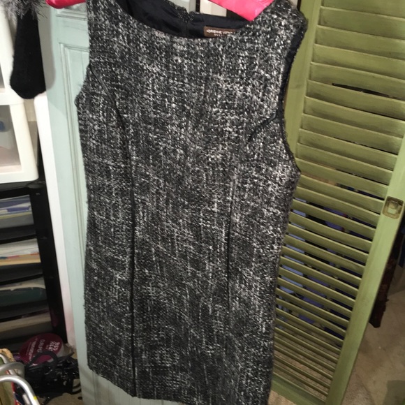 ADRIENNE VITTADINI WOOL TWEED LINED DRESS SIZE 10 - Picture 1 of 3